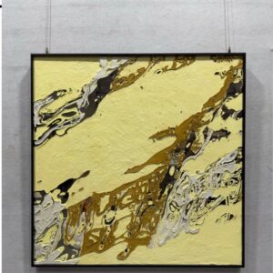 Golden Dreams, Acrylic Pouring Art Painting
